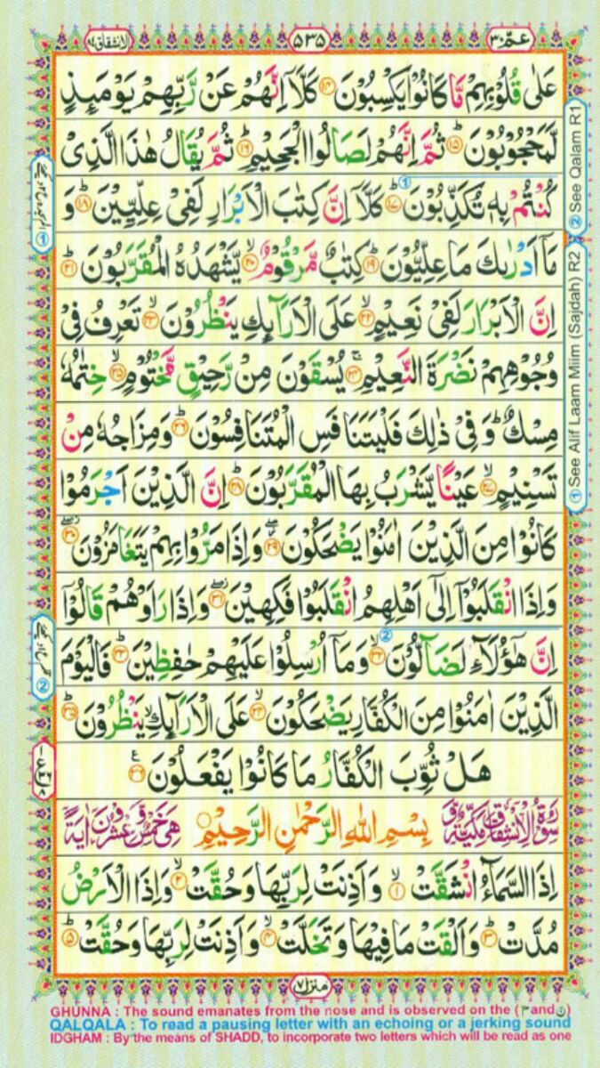 Surah 83 Al-Mutaffifin, page 2